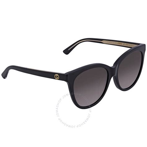 Gucci Grey Gradient Round Ladies Sunglasses GG0081SK 001 